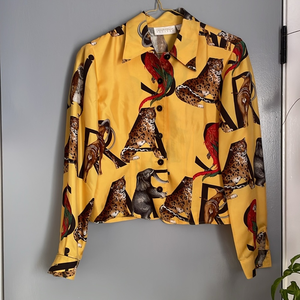 Dana Bachman animals print top , size 4p
